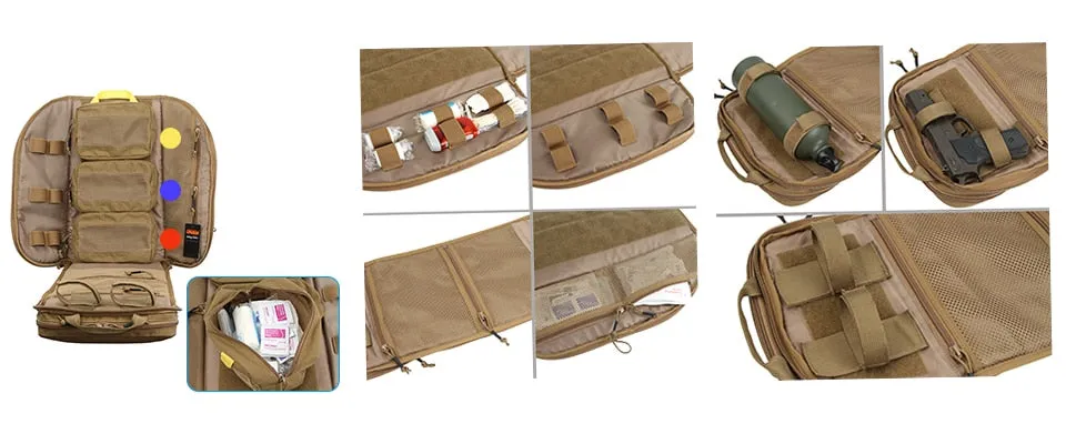 Outdoor MOLLE Men's Camo Backpacks Two-Way Zipper Nylon Backpack Hunting Waterproof First aid Backpack