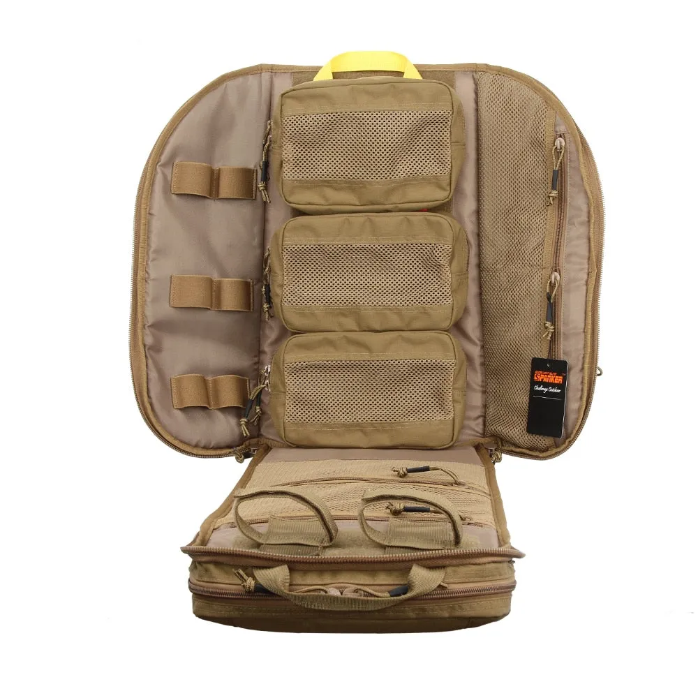 Outdoor MOLLE Men's Camo Backpacks Two-Way Zipper Nylon Backpack Hunting Waterproof First aid Backpack