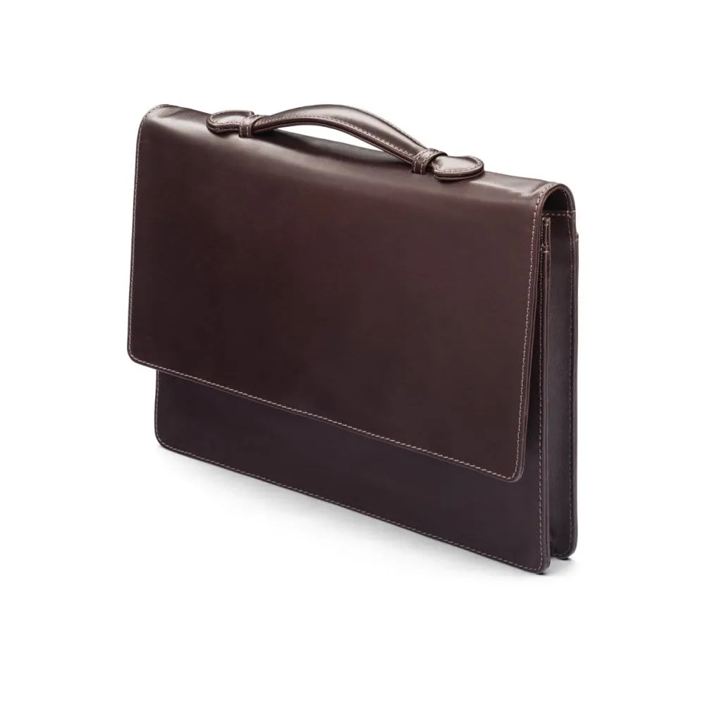 Oxford Leather Briefcase - Brown