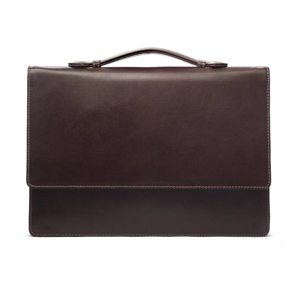 Oxford Leather Briefcase - Brown
