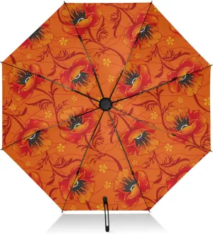 Oyihfvs Automatic Umbrella, Folding Umbrella Reinforced Anti-UV Sun rain Auto Open/Close
