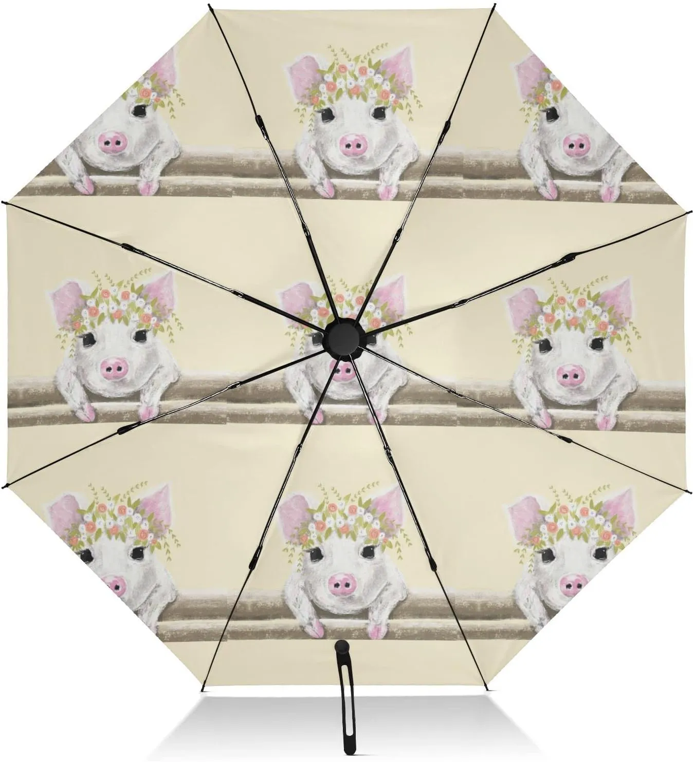 Oyihfvs Automatic Umbrella, Folding Umbrella Reinforced Anti-UV Sun rain Auto Open/Close