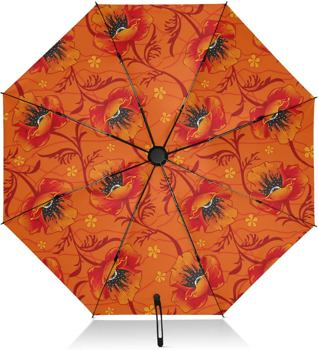 Oyihfvs Automatic Umbrella, Folding Umbrella Reinforced Anti-UV Sun rain Auto Open/Close