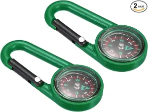 PATIKIL Keychain Compass, Pocket Camping Compass with Buckle for Outdoor Hiking Hunting Travelling