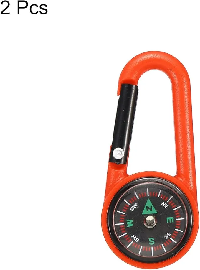 PATIKIL Keychain Compass, Pocket Camping Compass with Buckle for Outdoor Hiking Hunting Travelling