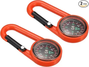 PATIKIL Keychain Compass, Pocket Camping Compass with Buckle for Outdoor Hiking Hunting Travelling