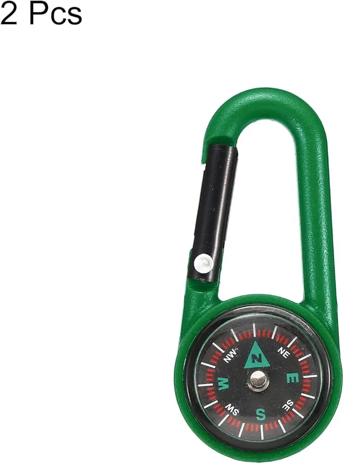 PATIKIL Keychain Compass, Pocket Camping Compass with Buckle for Outdoor Hiking Hunting Travelling