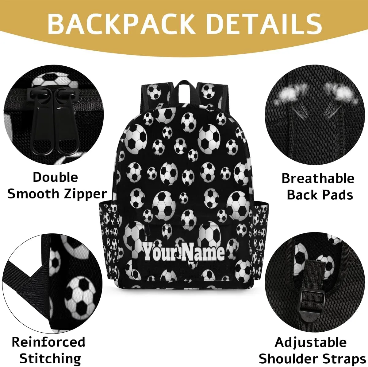 Personalized Soccer Preschool Toddler Backpack for Boys Girls Custom Kids Name Small Bookbags Kindergarten Elementary Backpack, Sport