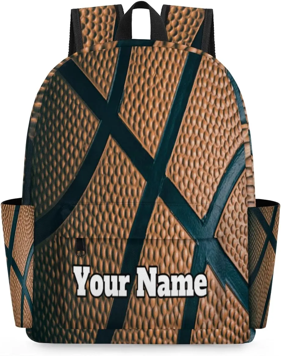 Personalized Sport Ball Preschool Toddler Backpack for Boys Girls Custom Kids Name Small Bookbags Kindergarten Elementary Backpack, Basketball