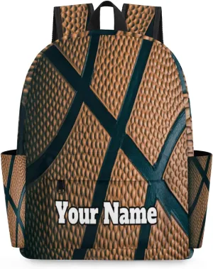 Personalized Sport Ball Preschool Toddler Backpack for Boys Girls Custom Kids Name Small Bookbags Kindergarten Elementary Backpack, Basketball