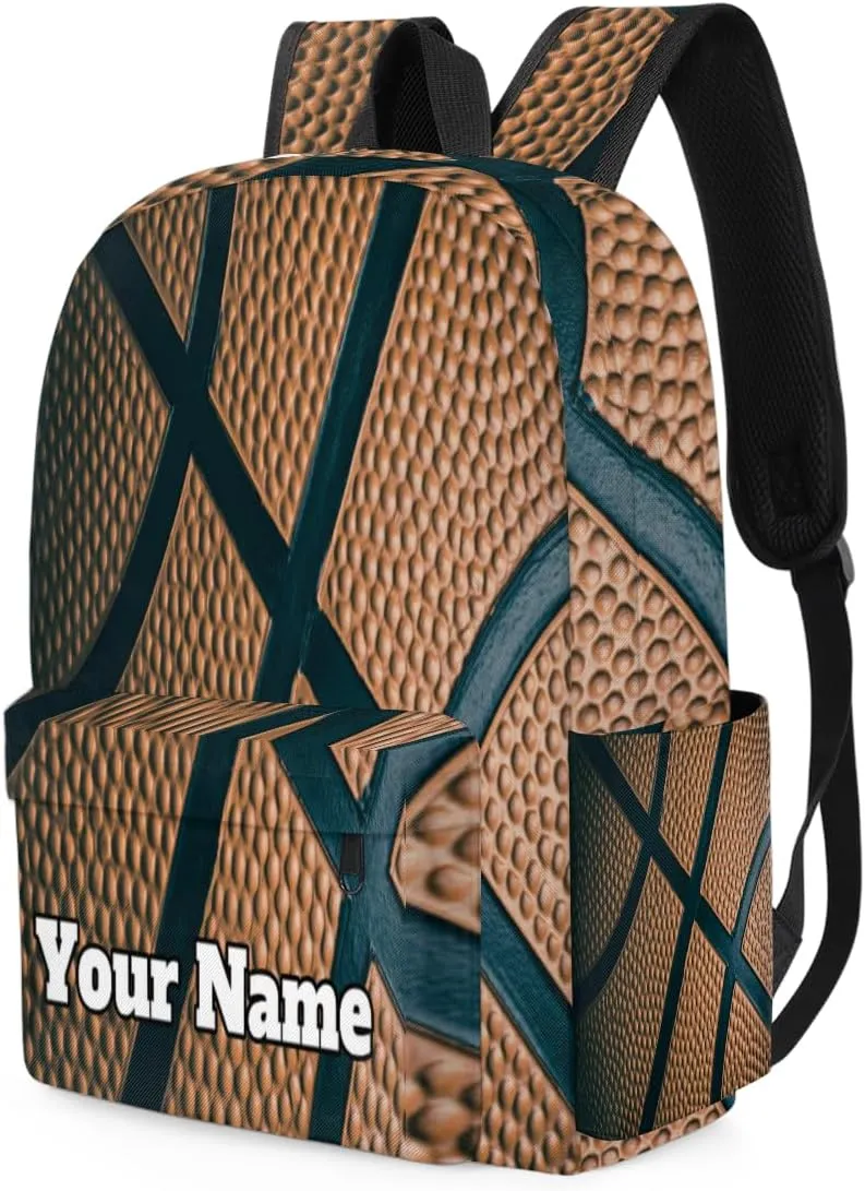 Personalized Sport Ball Preschool Toddler Backpack for Boys Girls Custom Kids Name Small Bookbags Kindergarten Elementary Backpack, Basketball