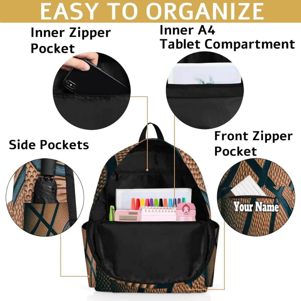 Personalized Sport Ball Preschool Toddler Backpack for Boys Girls Custom Kids Name Small Bookbags Kindergarten Elementary Backpack, Basketball
