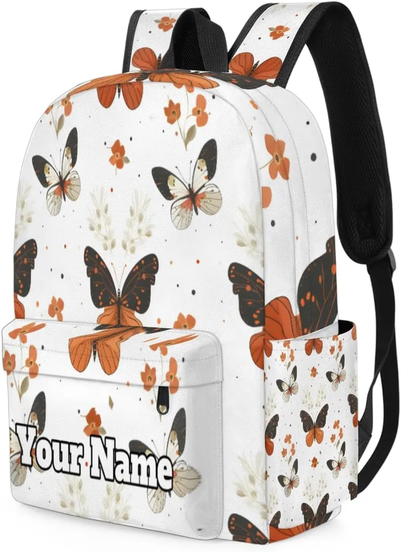 Personalized Spring Butterfly Preschool Toddler Backpack for Boys Girls Custom Kids Name Small Bookbags Kindergarten Elementary Backpack, Watercolor Butterfly