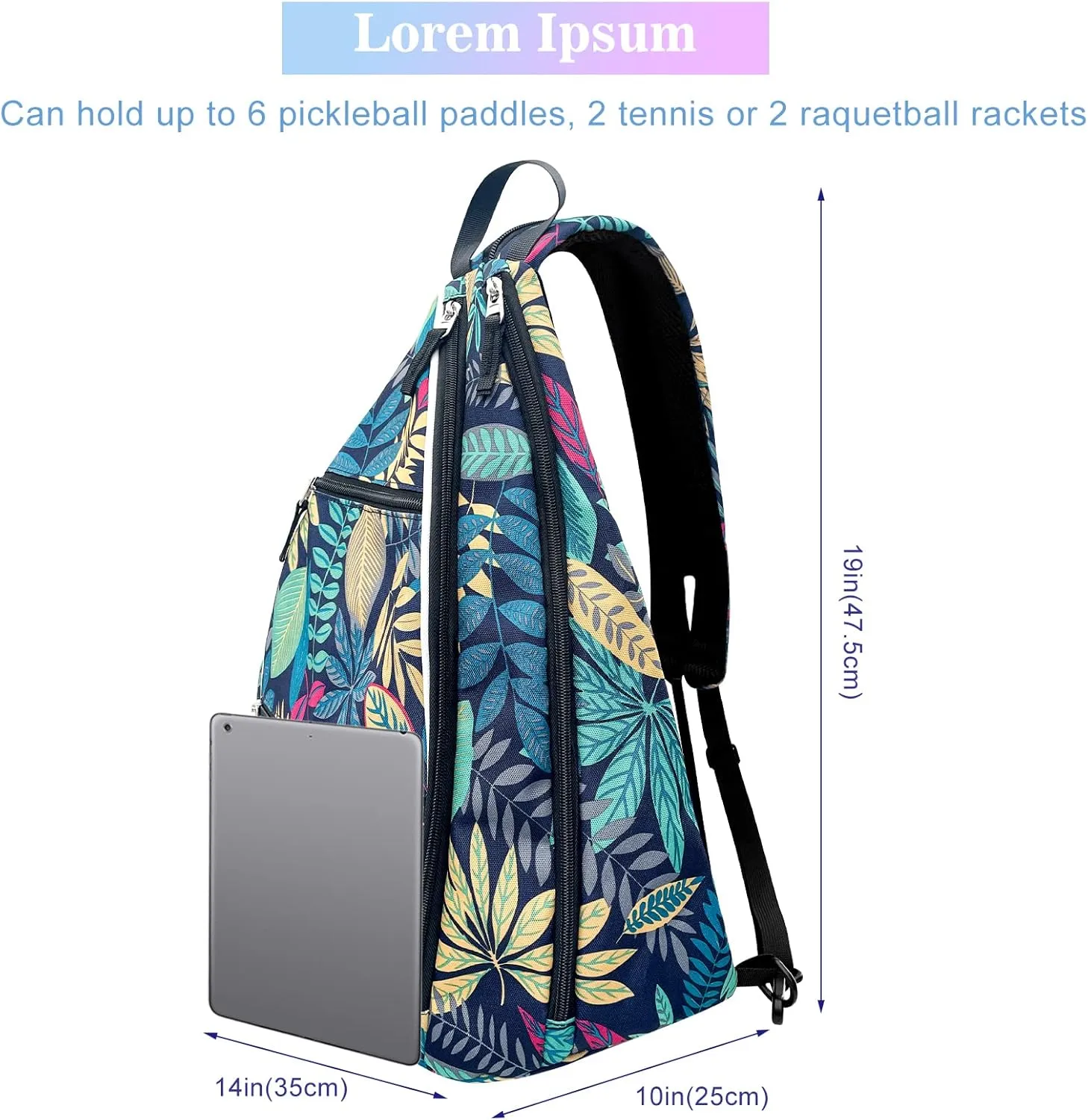 Pickleball Tennis Bag Backpack for Men Women - Sports Crossbody Franklin Pickle Ball Tennis Travel Sling Bag