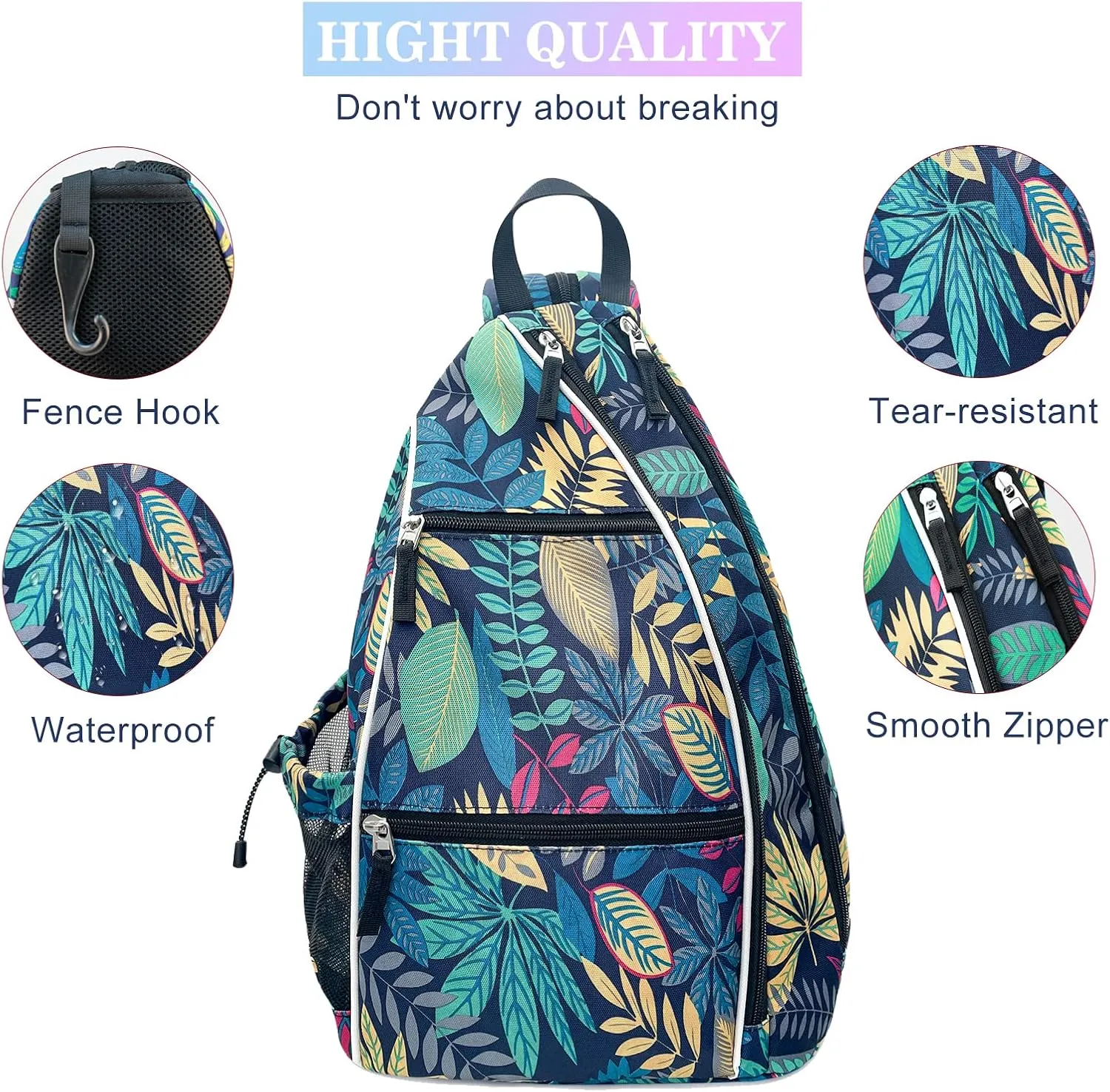 Pickleball Tennis Bag Backpack for Men Women - Sports Crossbody Franklin Pickle Ball Tennis Travel Sling Bag