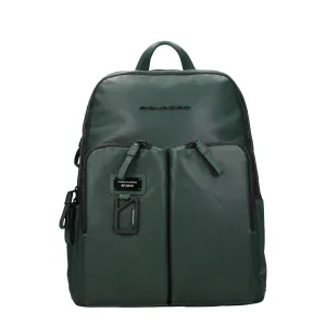 Piquadro Backpacks and Pouches Men Leather Green/Green Bottle