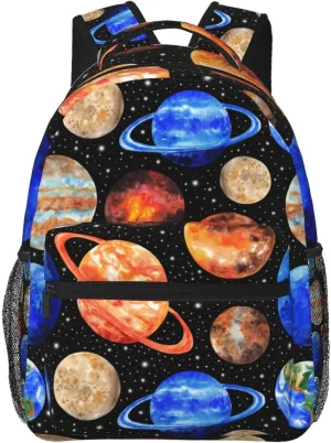 Planets Solar System Mercury Venus Earth Casual Backpack Travel Laptop Backpacks Lightweight Daypack Large Capacity Rucksack Notebook Bags Business Work Bag for Yoga Beach Hiking