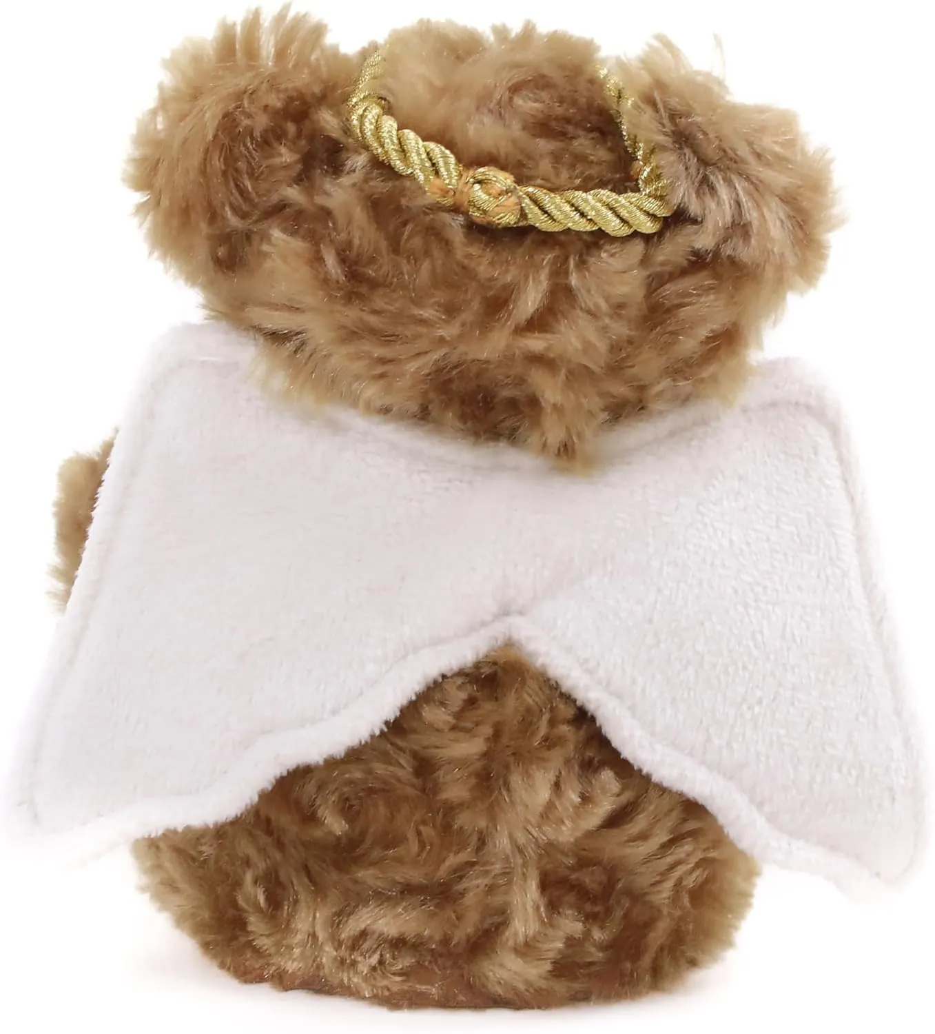 Plushland Angel Bears with White Wings and Halo,Hold Star with Hope Peace Joy, Soft Stuffed Animal Plush Toy Gift for Christmas 6 Inches (Mocha)