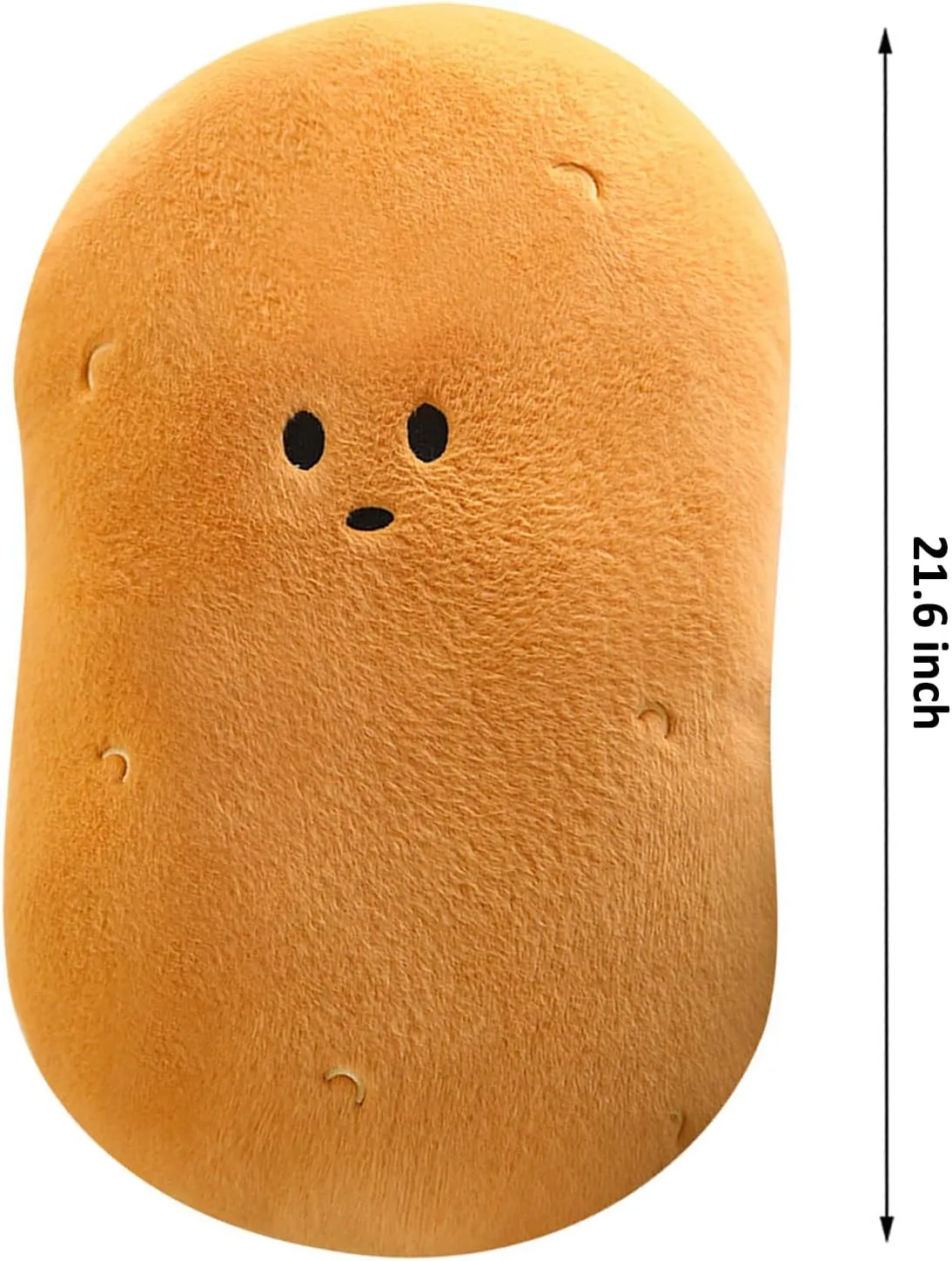 Potato Plush, Kawaii Stuffed Potato Pillow Soft Realistic Potato Plushie Toy Funny Food Plush Pillows Gift for Home Decor Party, 21.6 inch