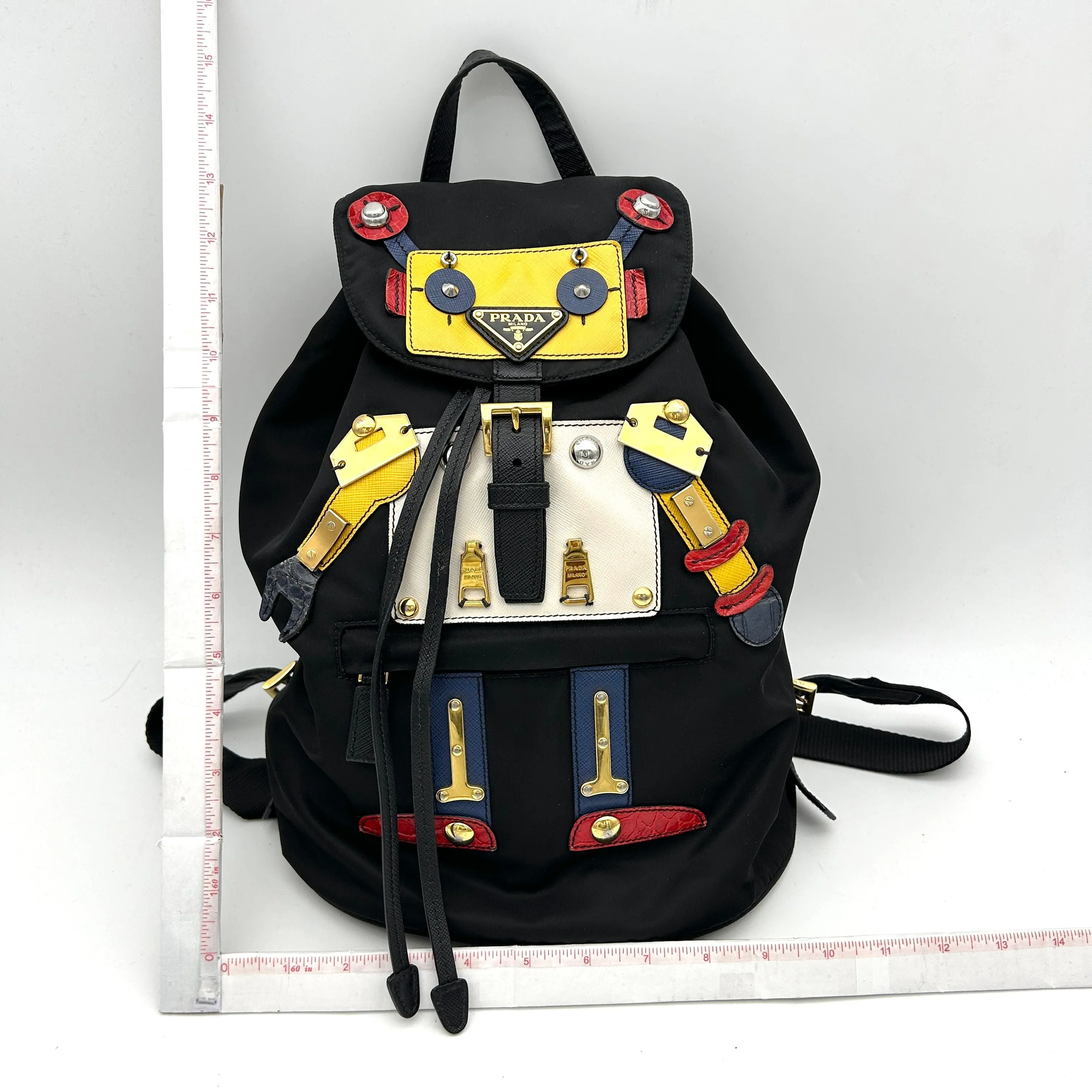 Prada Tessuto Robot Backpack - Black Backpacks, Handbags LA17095