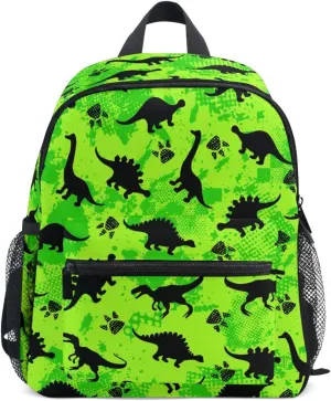 Preschool Backpack Dinosaur Green Toddler School Book Bag for Girls Boys Kids Kindergarten Travel Bag