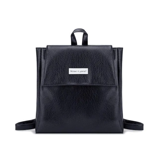 PU Leather Backpack - Fashion Rucksack
