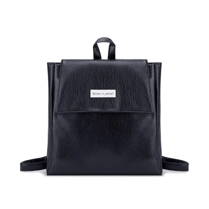PU Leather Backpack - Fashion Rucksack
