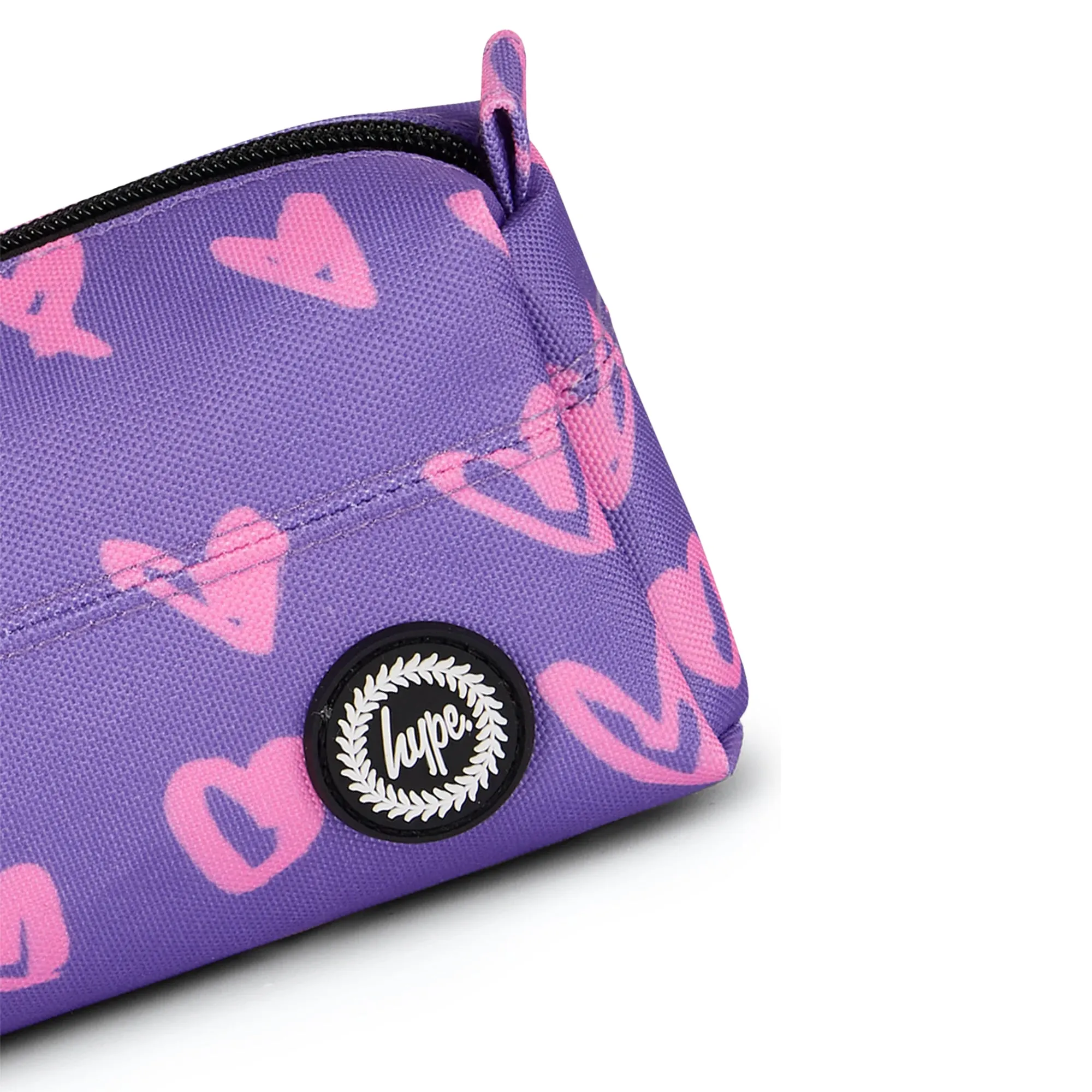Purple/Pink Scribble Hearts Pencil Case
