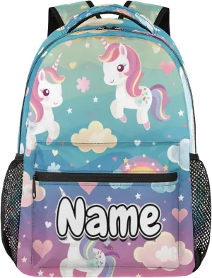 Rainbow Unicorns Large Backpack Fashion Travel Backpacks for Business Women Men Casual Laptop Bag Waterproof Lightweight Shoulder Bags 16in