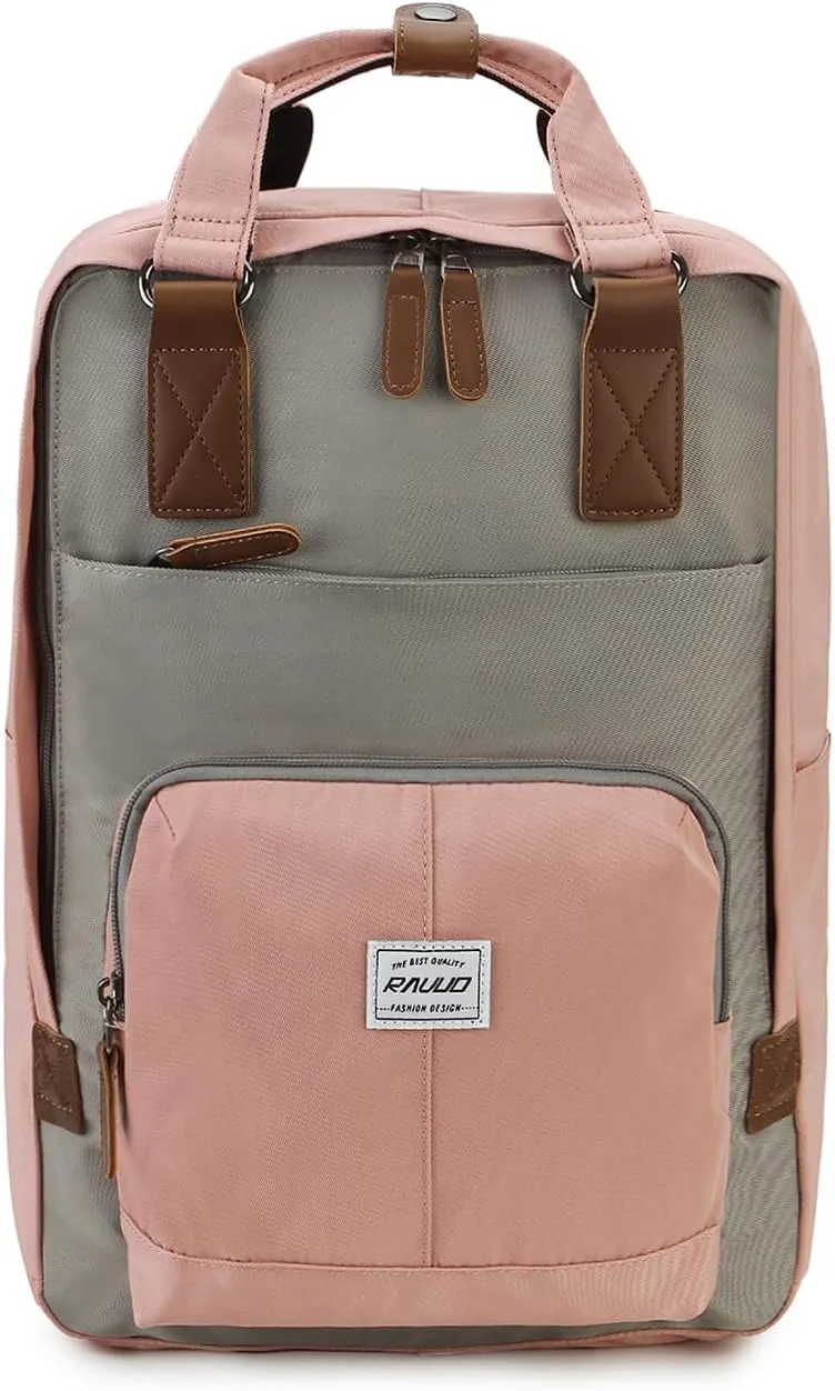 RAVUO Backpack Men Women, Water Resistant 15.6 inch Laptop Haversacks College Bag Casual Daypack Travel Flap Rucksack