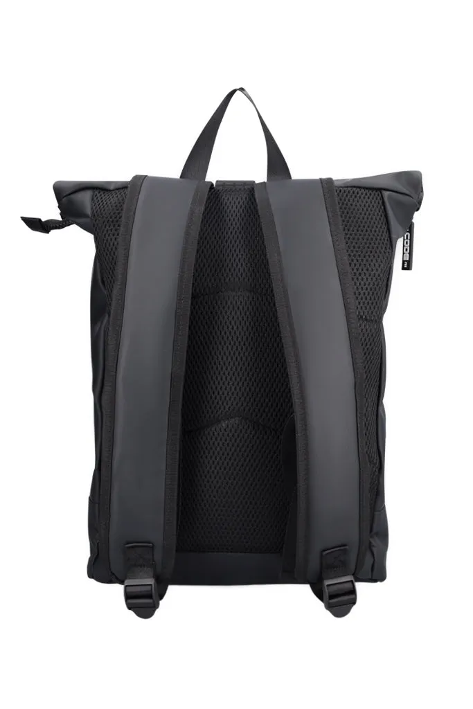 Roll Top Backpack _ 156662 _ Black