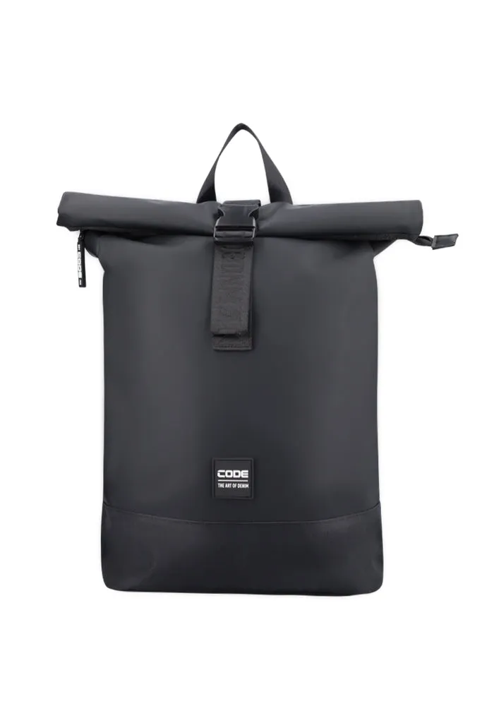 Roll Top Backpack _ 156662 _ Black
