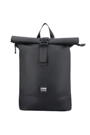 Roll Top Backpack _ 156662 _ Black