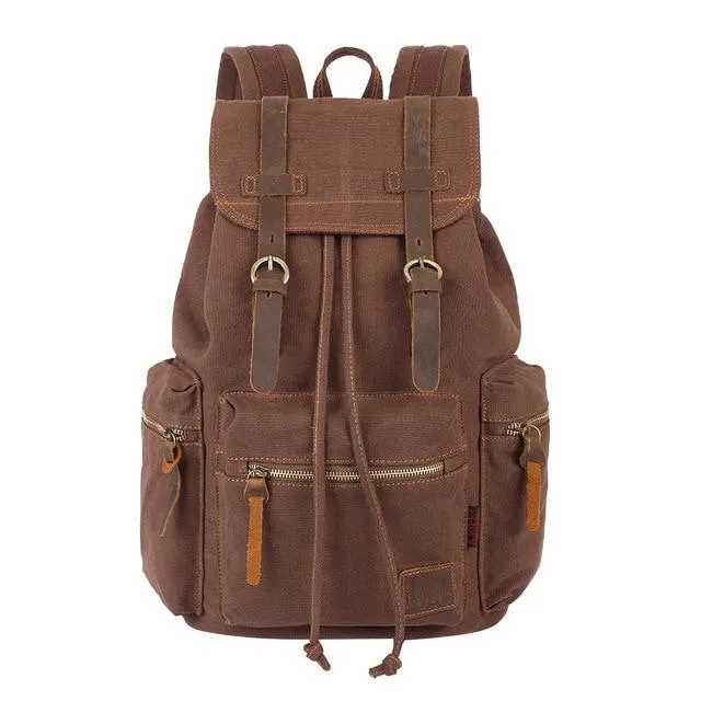 Rugged Vintage Canvas Backpack