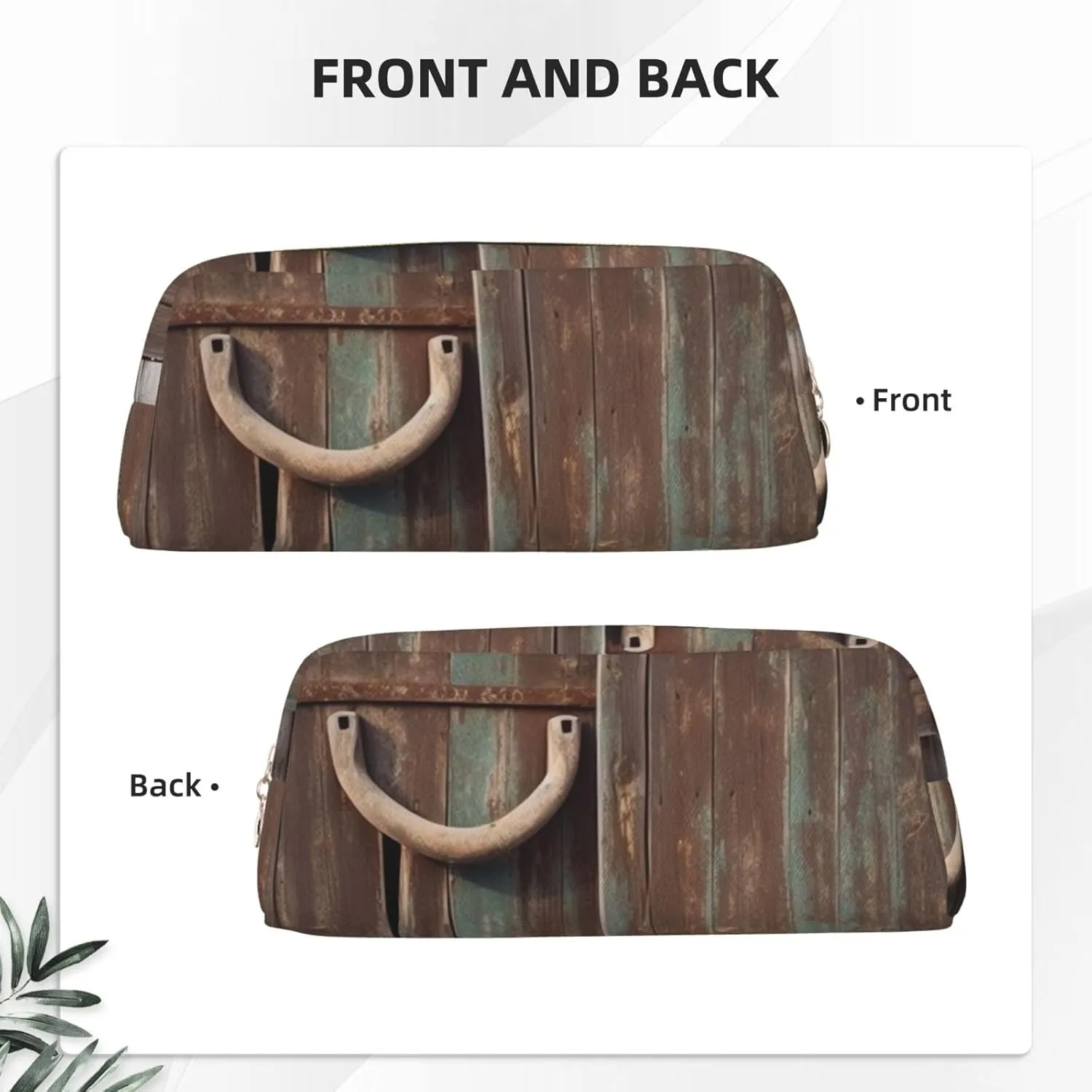 Rustic Horseshoe Barn Wooden Makeup Bag for Women Men Pencil Pouch Travel Small Cosmetic Bag Zippered Toiletry Bags Aesthetic Pen Bags Trendy Storage Bags Leather Coin Pouch Purse