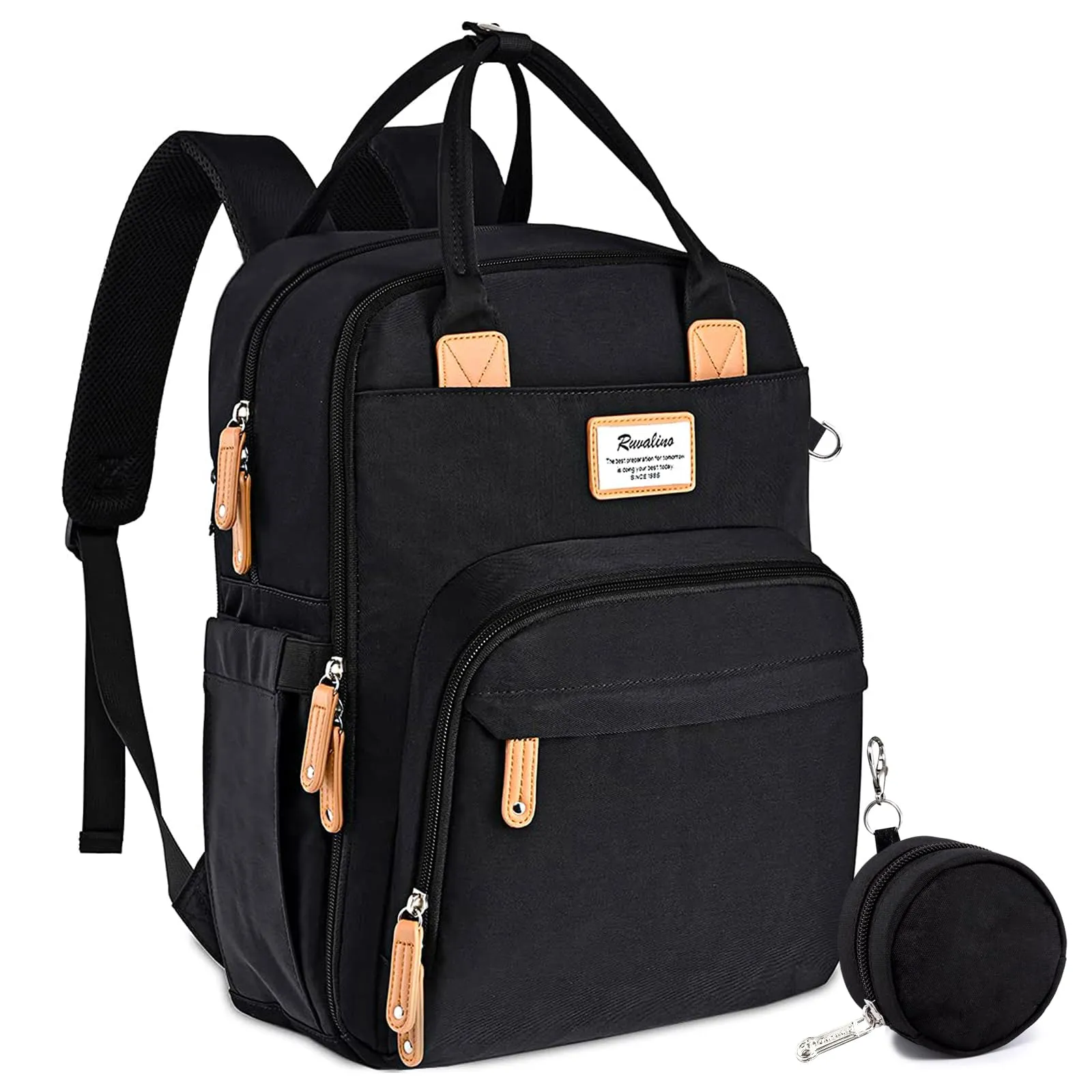 Ruvalino Classic Diaper Bag Backpack - Black