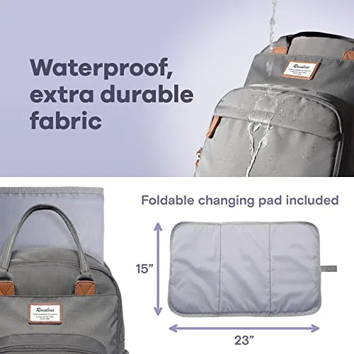 Ruvalino Classic Diaper Bag Backpack - Iron Gray