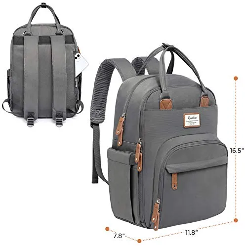 Ruvalino Classic Diaper Bag Backpack - Iron Gray
