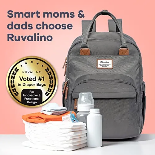 Ruvalino Classic Diaper Bag Backpack - Iron Gray
