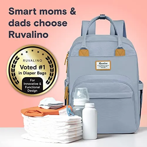 Ruvalino Classic Diaper Bag Backpack - Sky Blue