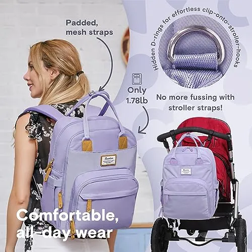 Ruvalino Classic Diaper Bag Backpack - Taro Purple