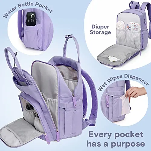Ruvalino Classic Diaper Bag Backpack - Taro Purple