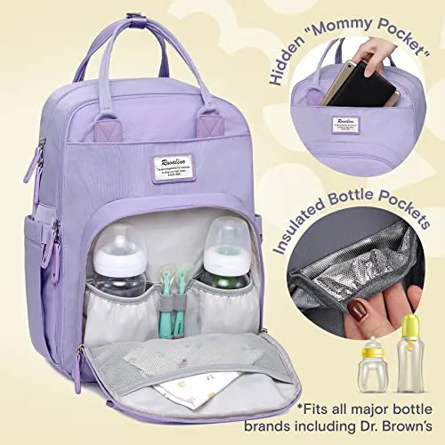 Ruvalino Classic Diaper Bag Backpack - Taro Purple