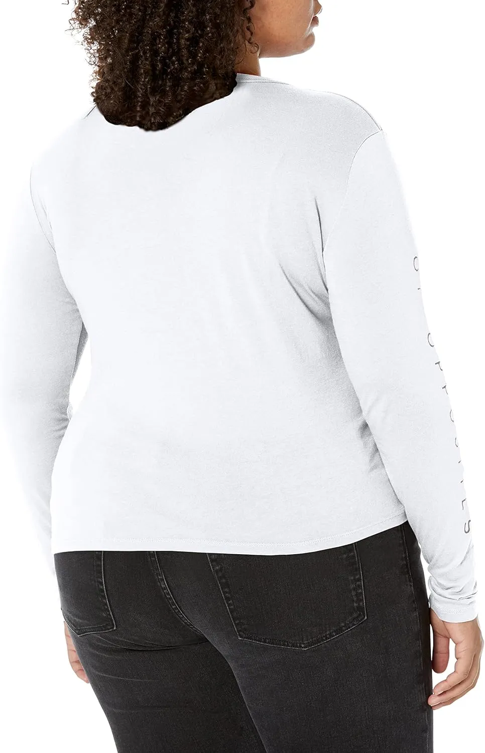 RVCA Women's Red Stitch Long Sleeve Graphic Tee Shirt
