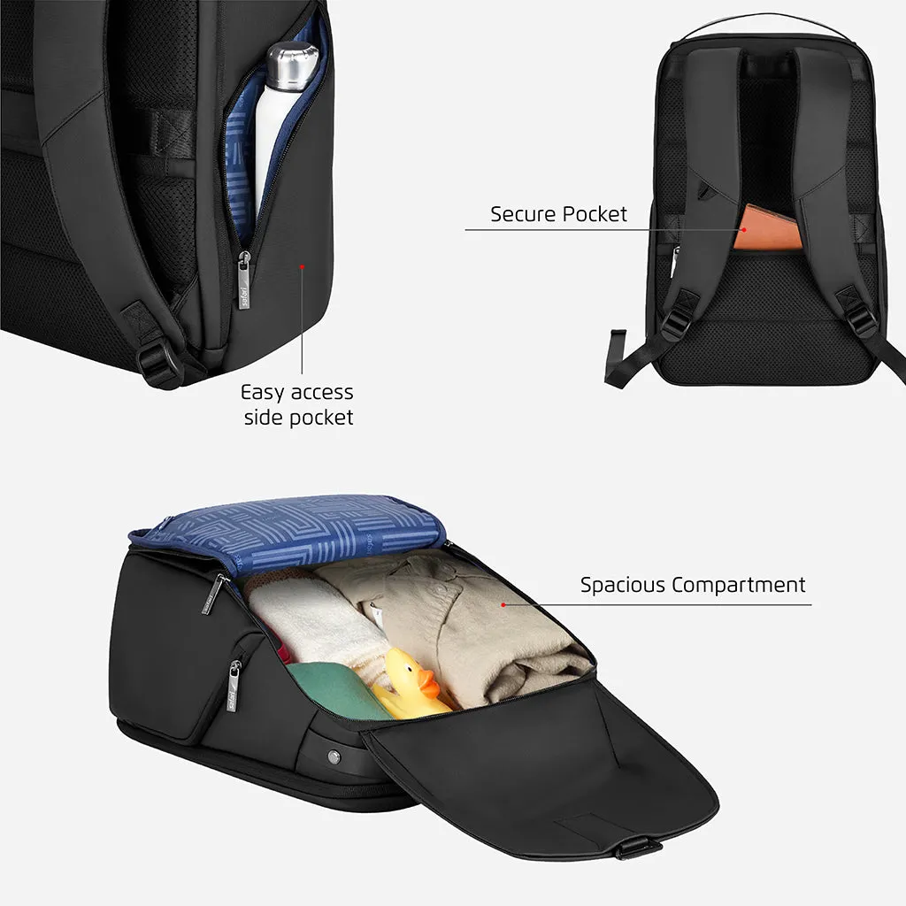 Safari Enigma 27L Black Formal Backpack with Laptop Sleeve