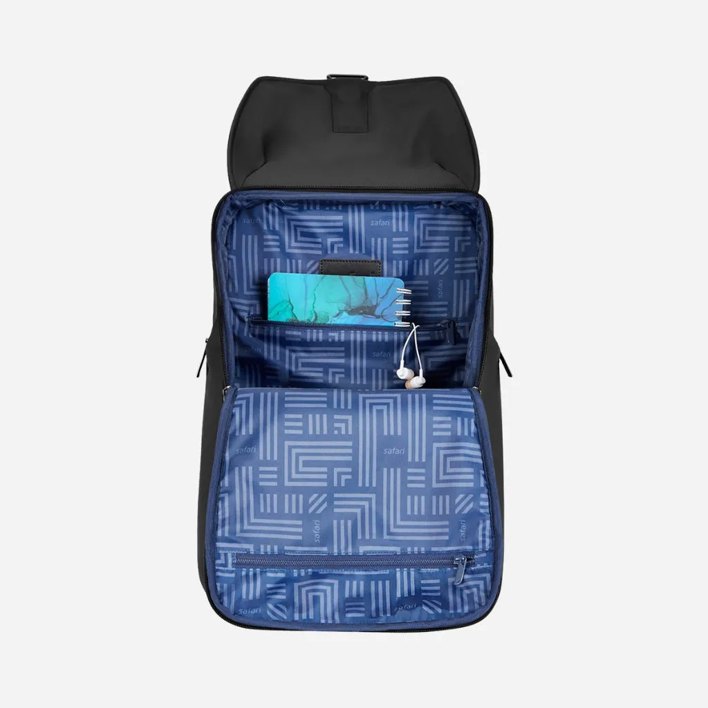 Safari Enigma 27L Black Formal Backpack with Laptop Sleeve