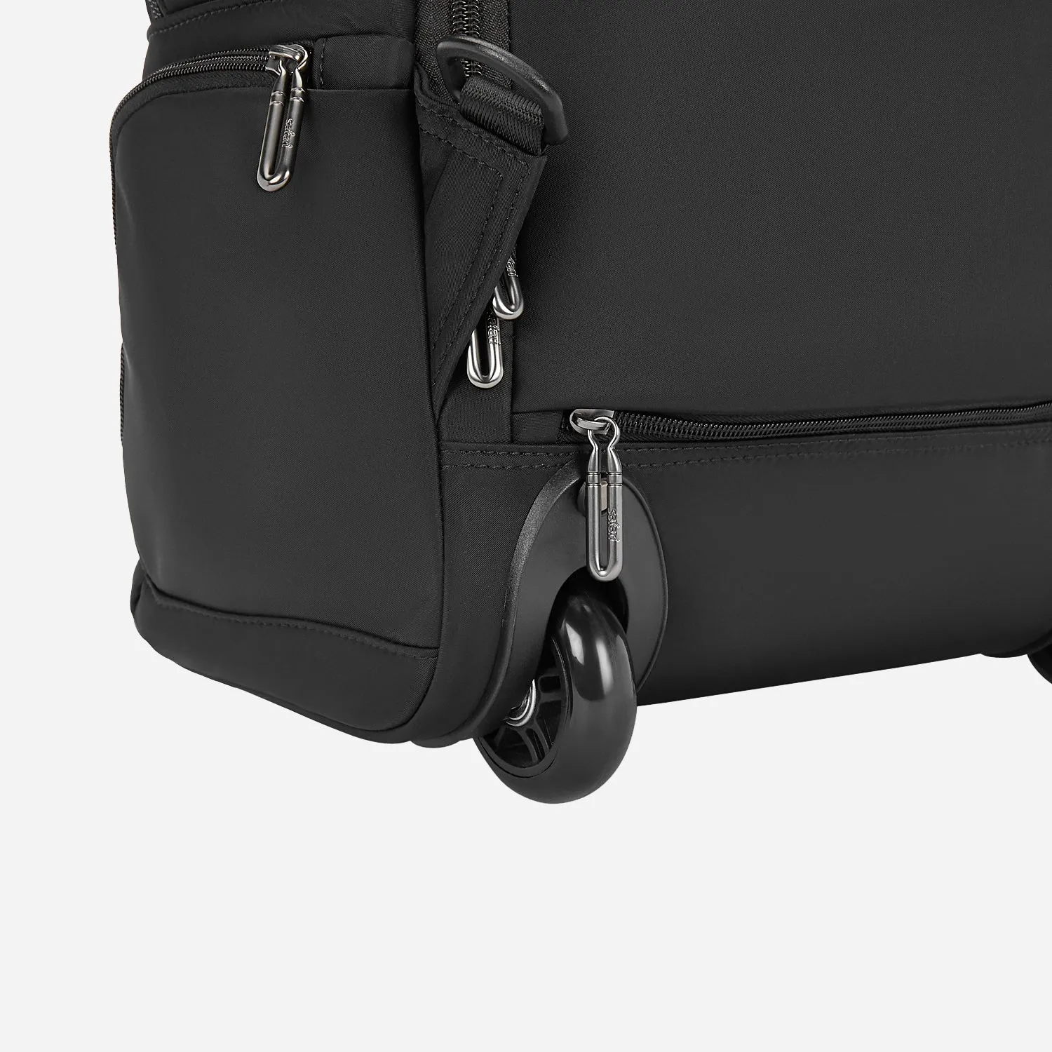 Safari Trooper 20L Black Travel Backpack with Trolley Bag