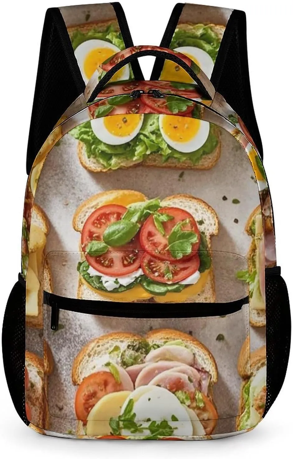Sandwich Encyclopedia Travel Backpack for Women Men Laptop Backpack Casual Daypack for Hiking Computer Bag
