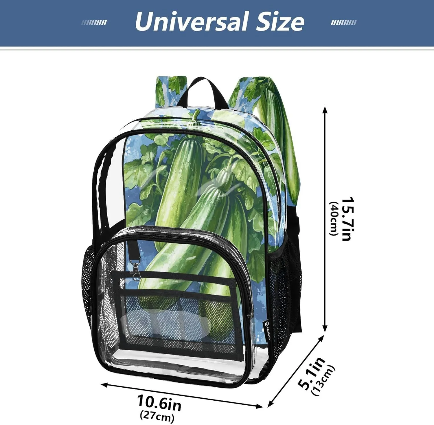 School Backpack Clear Clear Backpack For Boys See Through Transparent Heavy Duty Back Pack Zucchini Genesis Style