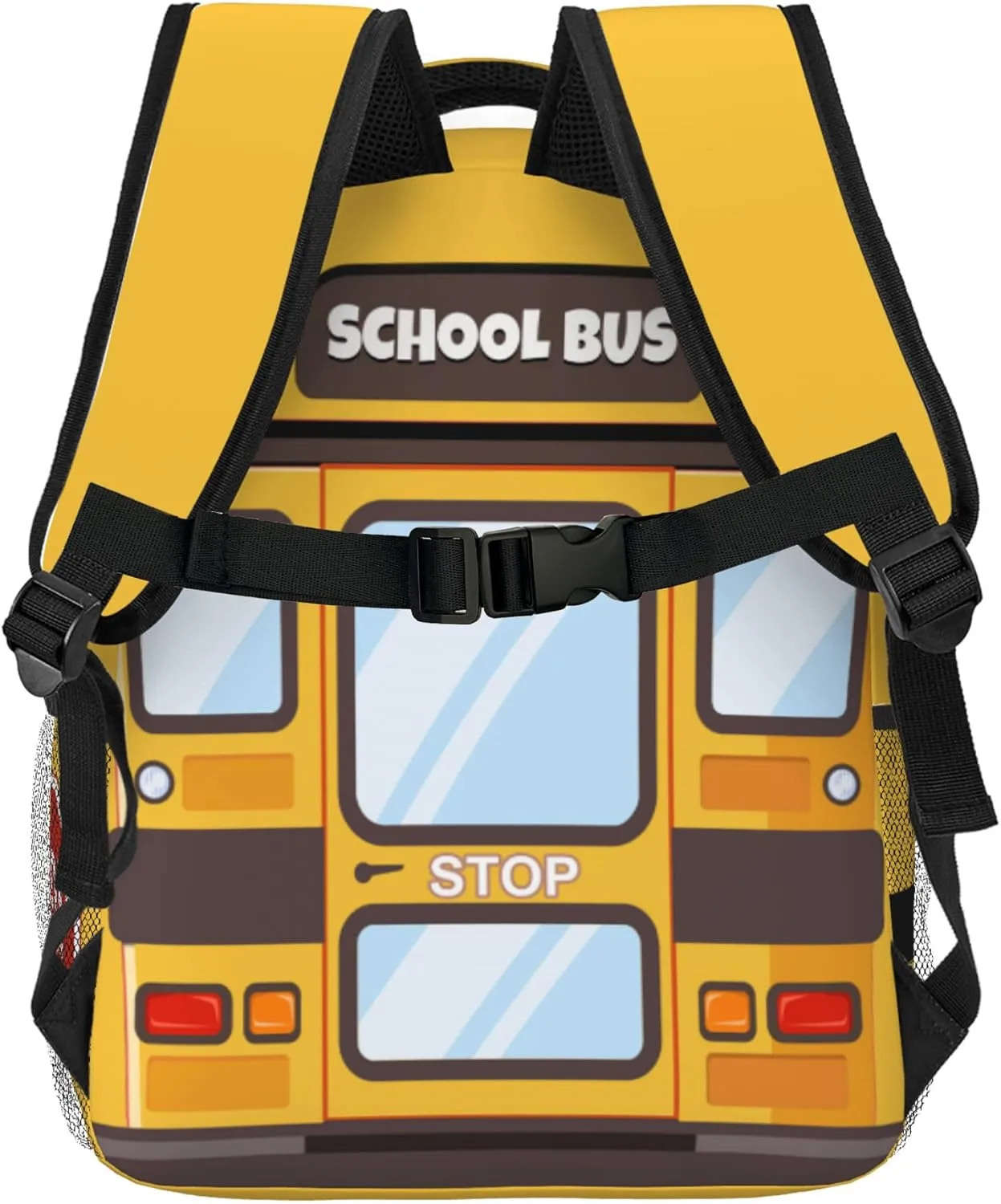 School Bus Backpack for Kids Boys Girls, Funny Bookbags For Elementary Middle School, Large Travel Laptop Backpacks, Durable Lightweight School Bags